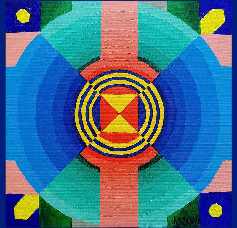 Genesis of Cyclohexane and of Cycloheptane Acryl (30 x 30 cm) TO2020/2
