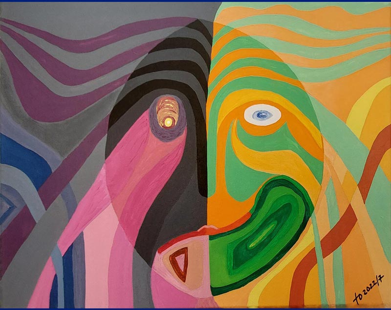 Gespaltene-Persönlichkeit,-split-personality Acryl (40-×-50-cm) TO2022/7