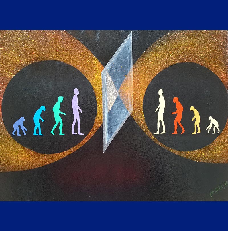 Mirror universes, Spiegeluniversen Acryl (40x50cm) TO2021/10